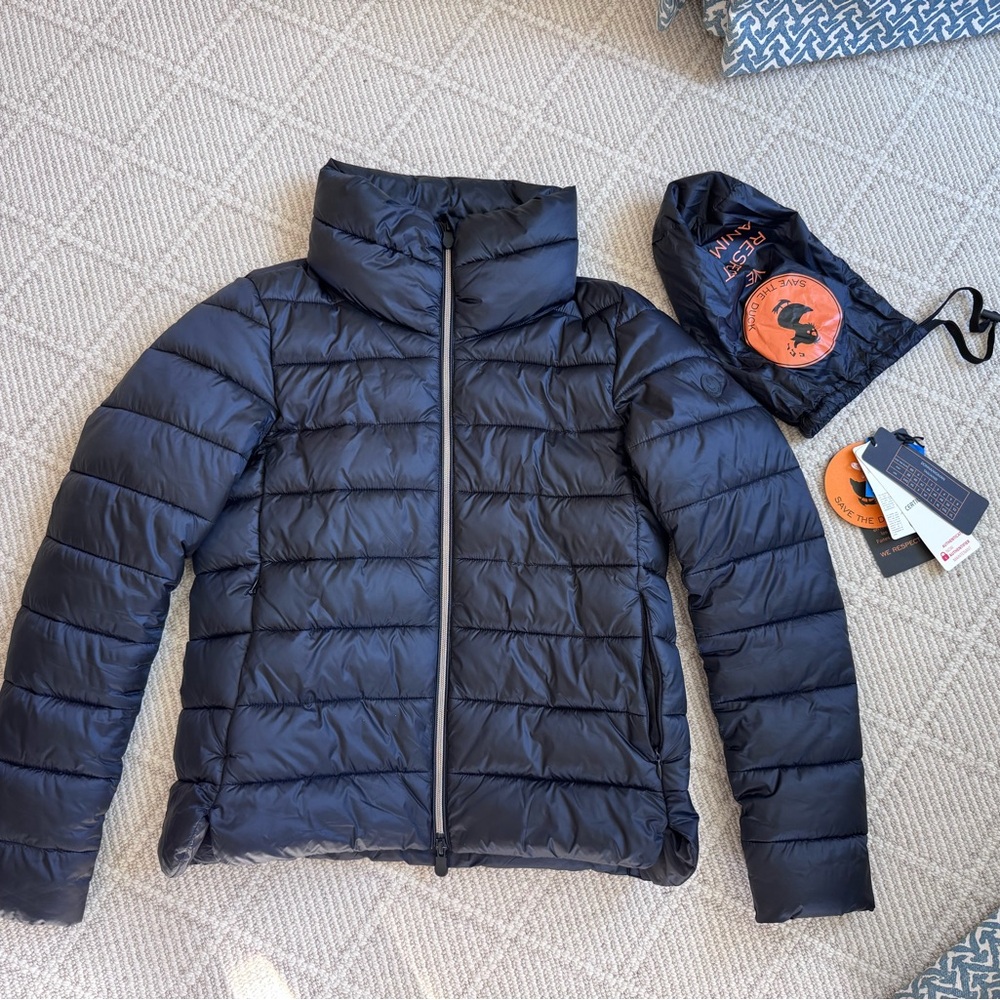 Save The Duck Iris Lightweight Packable Puffer Jacket - Black - Size 1 Small